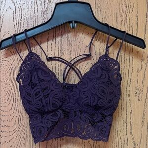 PINK Victoria's Secret Lace Bandeau - Dark Purple